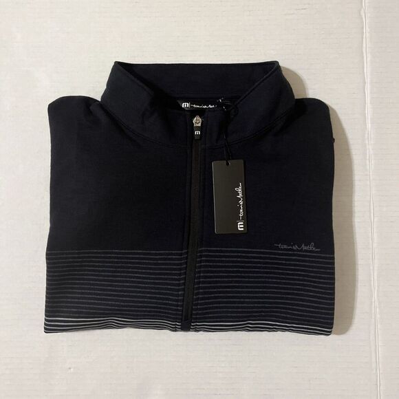 Travis Mathew 1/4‎ Zip Golf Pullover Mens 2XL XXLBook Club Black/Gray N…